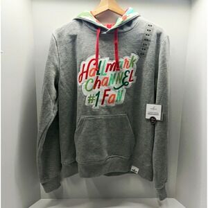 Hallmark Channel Women's Small Gray Hoodie #1 Fan Holiday Gift For Her Pullover